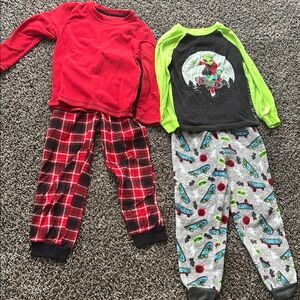 Vibrant Red and Green Pajama Sets for Cozy Nights